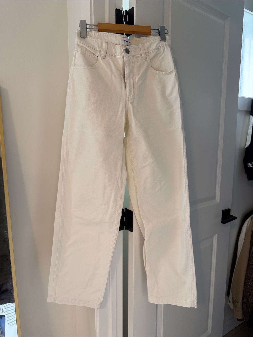 TNA Women's Straight-Leg Jeans in Off-White
